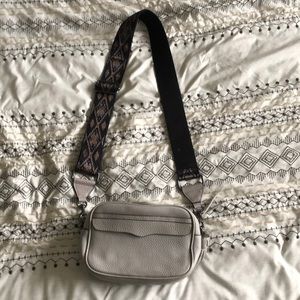 Leather crossbody with removable guitar strap